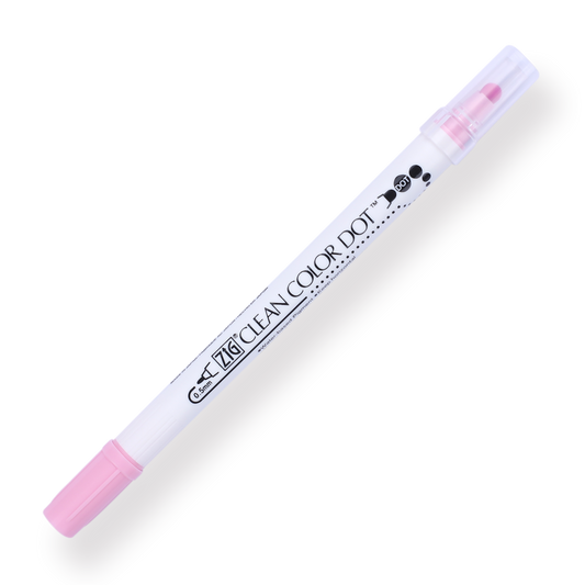Kuretake ZIG Clean Color Dot Double-Sided Marker - Candy Pink 206 - Stationery Pal